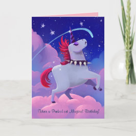 Tarjeta Funny Personalizado de Punk de Gótico Unicorn escr