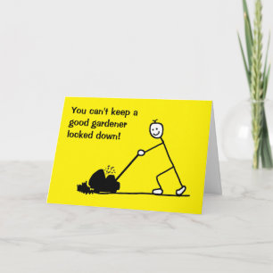 Tarjeta Funny Personalizado Gardener Lockdown