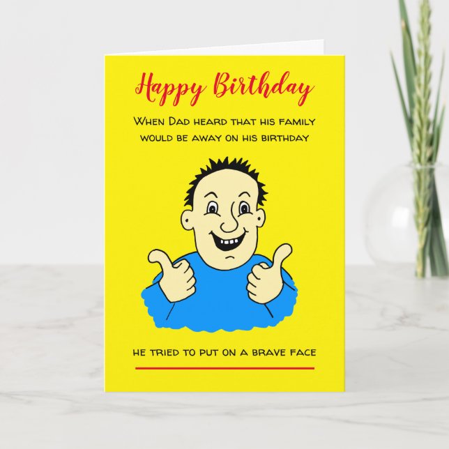 Tarjeta Funny Personalizado Man Thumbup Birthday Card (Anverso)