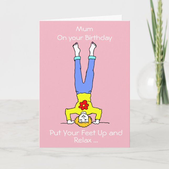 Tarjeta Funny Personalizado Mom Mamá Cumpleaños (Anverso)