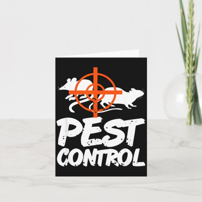 Tarjeta Funny Pest Control Humor For Rat Hunters &amp; Tra (Anverso)