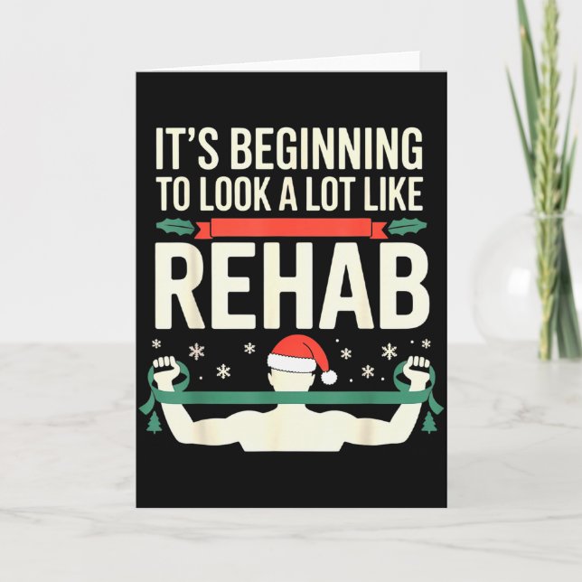 Tarjeta Funny Physical Therast Therapy Christmas Xmas Holi (Anverso)