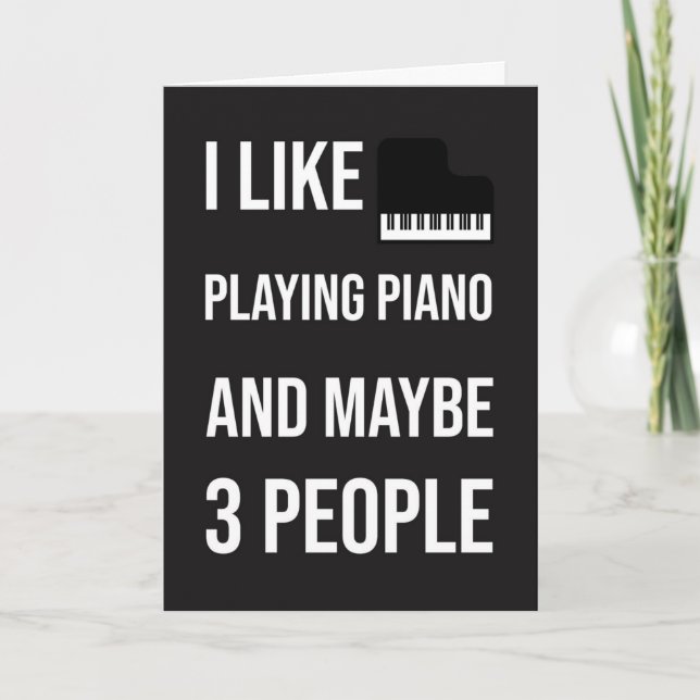 Tarjeta Funny Pianist Cards Piano Player Musician Humor (Anverso)