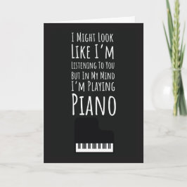 Tarjeta Funny Piano Lovers Cards Pianist Keyboard Musician