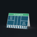 Tarjeta Funny Pickleball Birthday<br><div class="desc">Tarjeta de cumpleaños creativa para pickleball para jugador de pickleball con pista,  piquetes amarillos y citas divertidas. Para personalizar el texto de edición para añadir su nombre.</div>