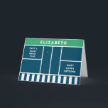 Tarjeta Funny Pickleball Birthday<br><div class="desc">Tarjeta de cumpleaños creativa para pickleball para jugador de pickleball con pista,  piquetes amarillos y citas divertidas. Para personalizar el texto de edición para añadir su nombre.</div>