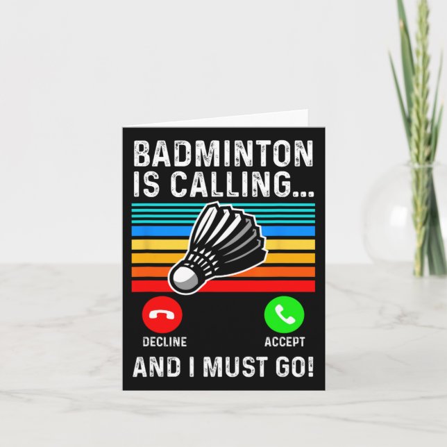 Tarjeta Funny Picklell Dminton Shuttle (Anverso)