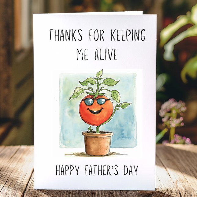 Tarjeta Funny Plant Dad gracias al Día del Padre Pun (Funny fathers day card for gardeners.)