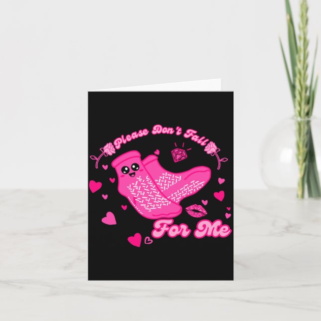 Tarjeta Funny Please Don't Fall For Me Medical Non Slip So (Anverso)