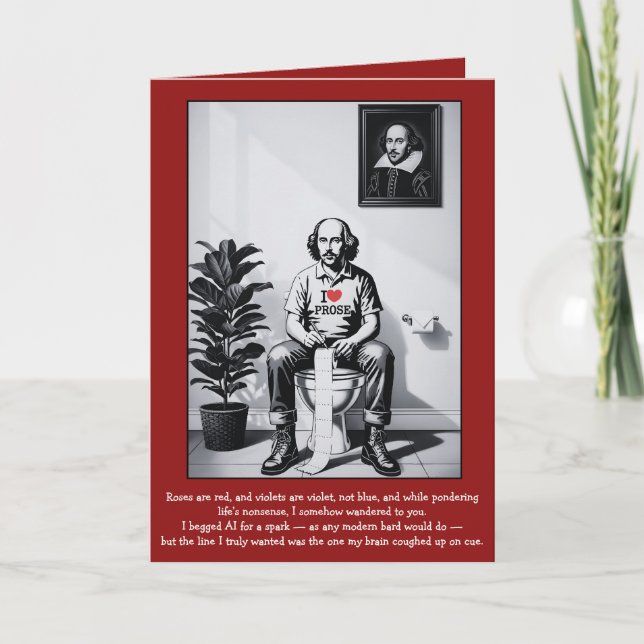 Tarjeta Funny poem Valentine Card (Anverso)