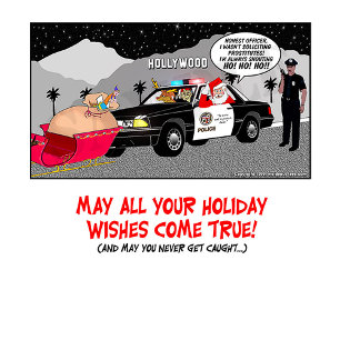 Tarjeta Funny policía de Santa Ho Ho Ho Ho Ho Ho