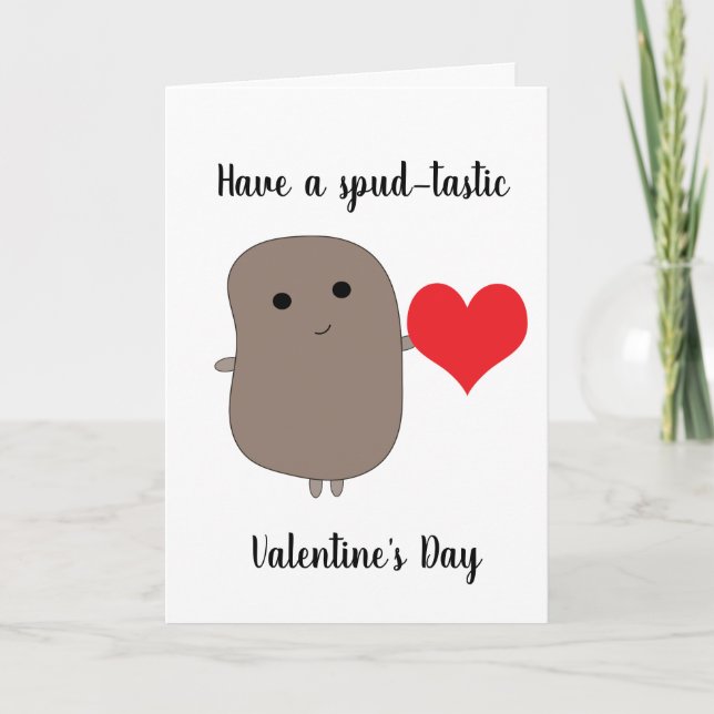 Tarjeta Funny Potato El día de San Valentín (Anverso)