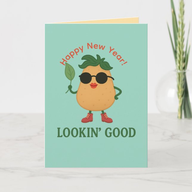 Tarjeta Funny Potato Greeting Card (Anverso)
