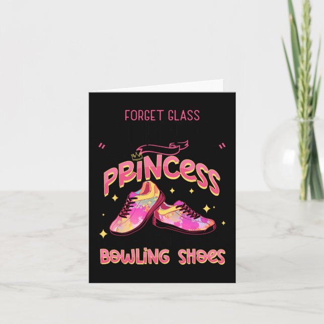 Tarjeta Funny Princess Bowling Shoes Bowlers (Anverso)