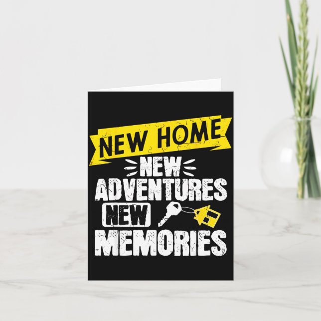 Tarjeta Funny Proud Homeowner New Homenew Adventures New M (Anverso)