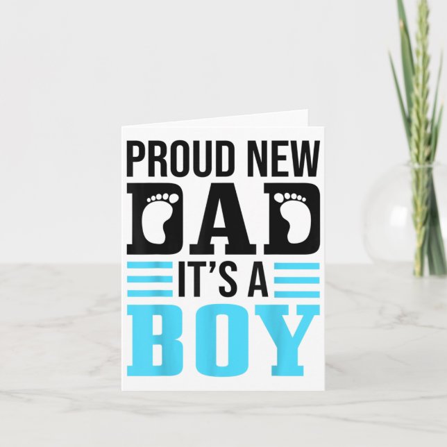 Tarjeta Funny Proud New Dad It's A Boy Gift For Men Cool N (Anverso)