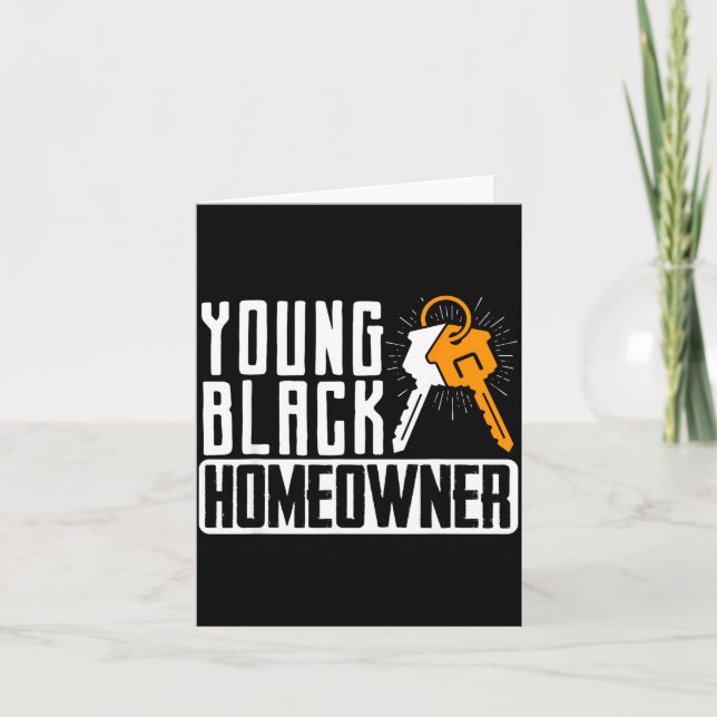 Tarjeta Funny Proud New House Young Black Homeowner Housew (Anverso)