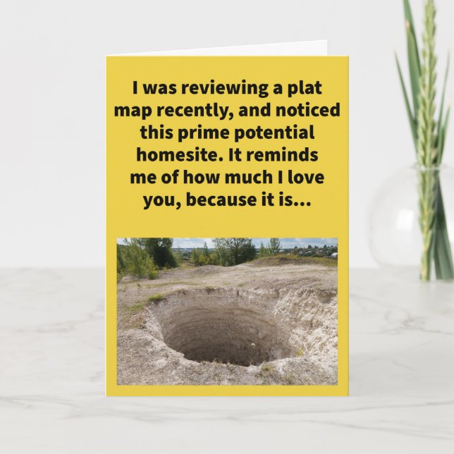 Tarjeta Funny Pun A Hole Lot Feliz Aniversario (Anverso)