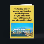 Tarjeta Funny Pun All Tolted Happy Birthday<br><div class="desc">Tuve el privilegio frecuente de conducir en el Will Rogers Turnpike cuando viajaba a casa de Farmington, Missouri desde Oklahoma mientras asistía a la escuela de odontología en OU. Se paga un número modesto, pero la carretera está siempre en excelentes condiciones. Si están orientados al detalle, se me ocurrió el...</div>