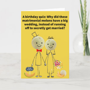 Tarjeta Funny Pun Cantaloupe Feliz Cumpleaños