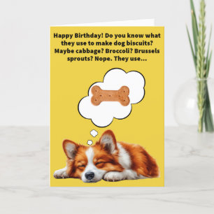 Tarjeta Funny Pun Collie Flour Feliz cumpleaños