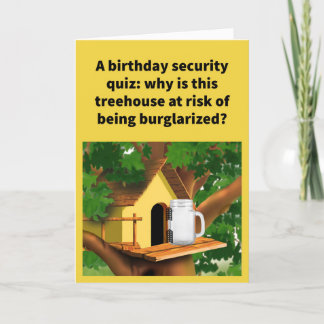 Tarjeta Funny Pun Door es un cumpleaños feliz de Jar