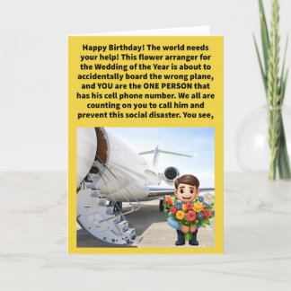 Tarjeta Funny Pun Florist Flyers Feliz cumpleaños