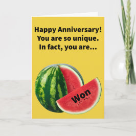 Tarjeta Funny Pun ganó en un feliz aniversario de Melon