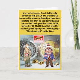 Tarjeta Funny Pun Gold, Frank Incensure y los Navidades Me