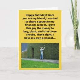 Tarjeta Funny Pun Hedge Fund Manager Feliz Cumpleaños
