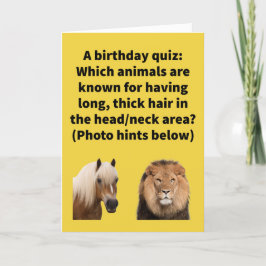 Tarjeta Funny Pun Manely Hablando Feliz Cumpleaños