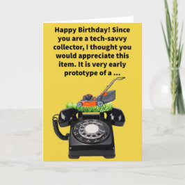 Tarjeta Funny Pun Mowable Phone Feliz cumpleaños