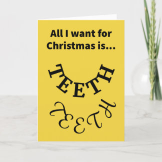 Tarjeta Funny Pun My Two Font Teys Feliz Navidad