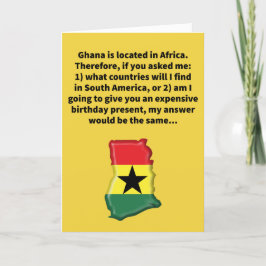 Tarjeta Funny Pun Not Ghana Happy Birday