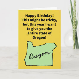 Tarjeta Funny Pun Oregon Donor Feliz cumpleaños