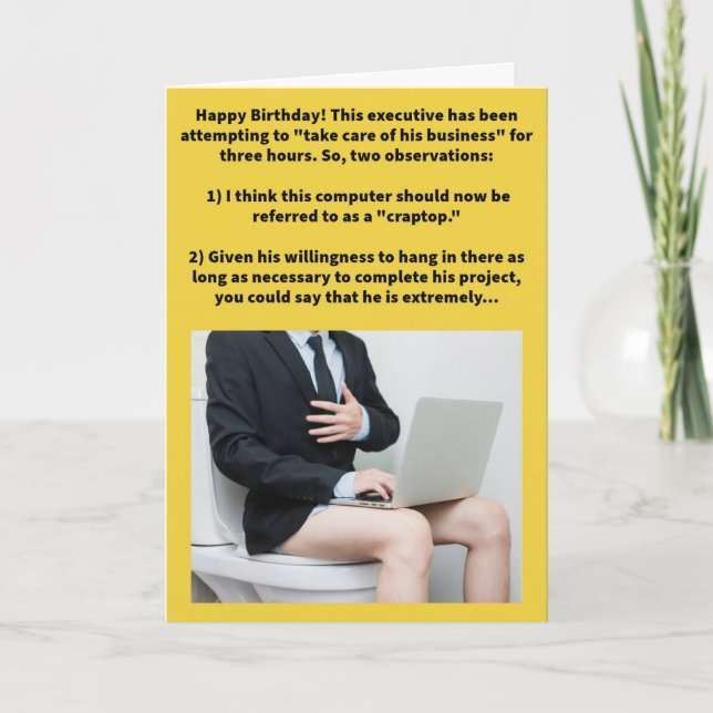 Tarjeta Funny Pun Paciente Consticio Feliz Cumpleaños (Anverso)