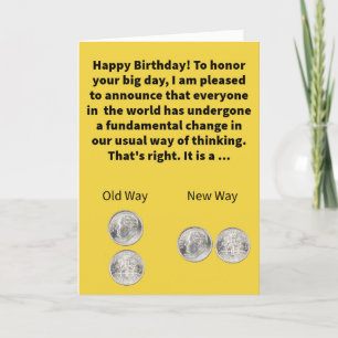 Tarjeta Funny Pun Pair a dinero Shift Feliz cumpleaños
