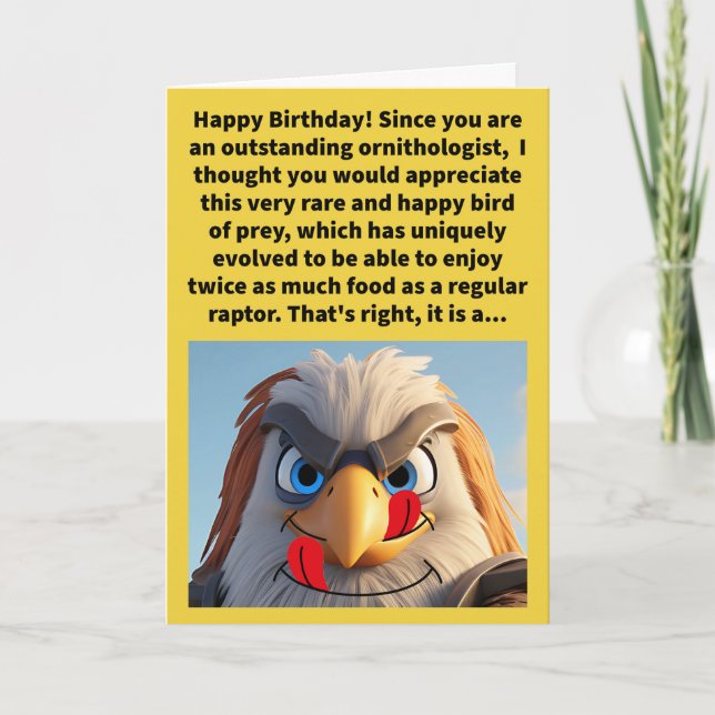 Tarjeta Funny Pun Pair a Grin Falcon Feliz cumpleaños (Anverso)