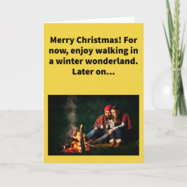 Tarjeta Funny Pun Perspire por la navidad de los feroces d