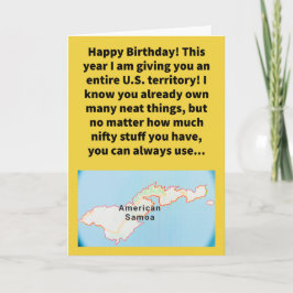 Tarjeta Funny Pun Samoa Feliz Cumpleaños