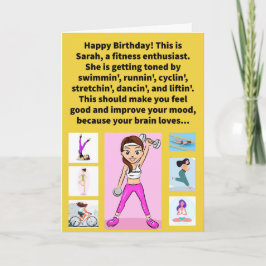 Tarjeta Funny Pun Sarah Tonin' Feliz cumpleaños