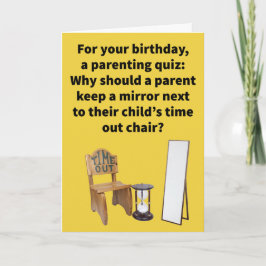 Tarjeta Funny Pun Time Out Chair Feliz cumpleaños