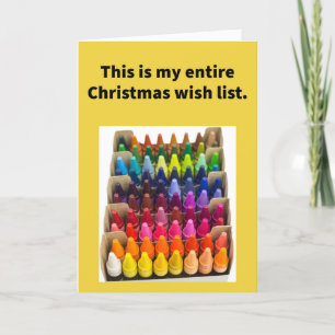 Tarjeta Funny Pun todo lo que quiero es feliz Feliz Navida