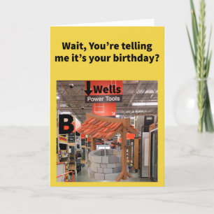 Tarjeta Funny Pun Well Aisle B Cumpleaños