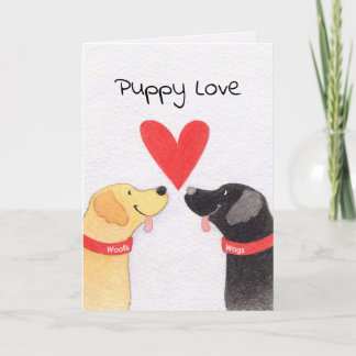 Tarjeta Funny Puppy Love