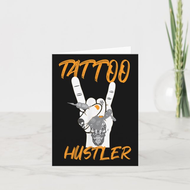 Tarjeta Funny Qoute Tattoo Hustler (Anverso)