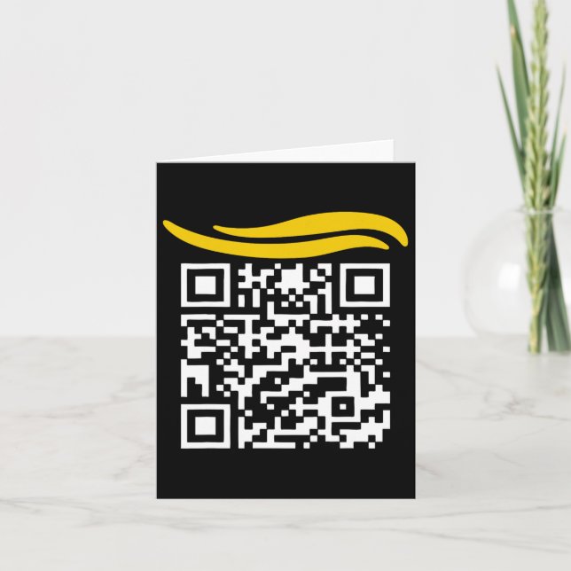 Tarjeta Funny Qr presidente Trump código de baile 1 (Anverso)