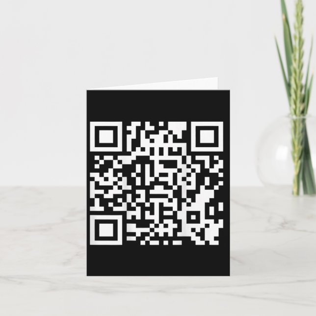 Tarjeta Funny Qr presidente Trump código de baile (en negr (Anverso)