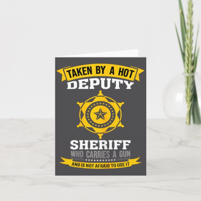 Tarjeta Funny Quote Deputy Sheriff Wife  (Anverso)