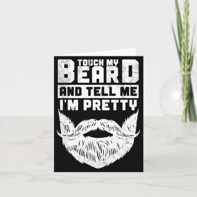 Tarjeta Funny Quote Gift For Bearded Men And Beard Lovers  (Anverso)